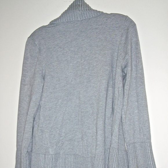 PREMISE STUDIO WOMEN'S LIGHT GREY CARDIGAN SWEATER SIZE L - Picture 3 of 5